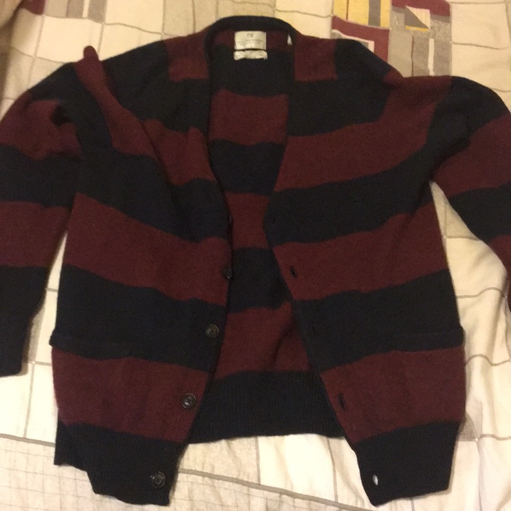 Scotch & Soda Red/Navy Cardigan Small